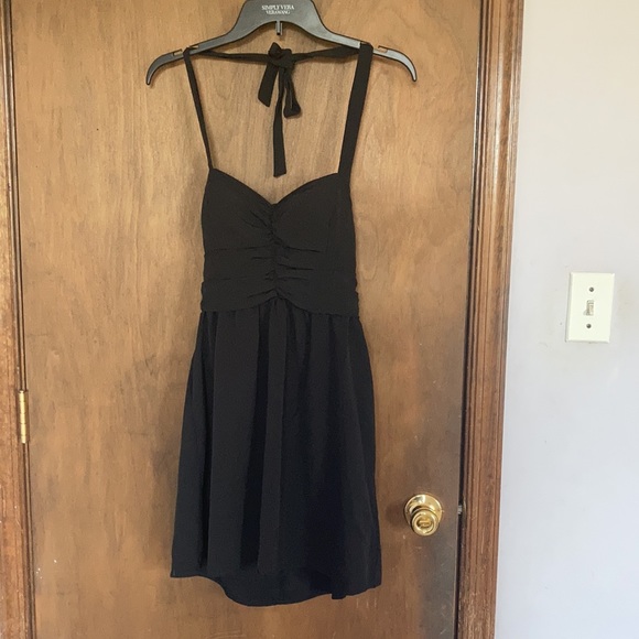 3/$27 Lily Rose black dress summer ties behind neck S jr - Picture 12 of 17